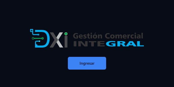 Pantalla de inicio de DXI Gestión Comercial Integral