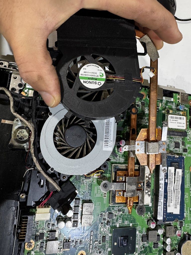 Limpieza y cambio de cooler de notebook